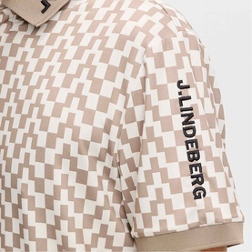 Tour Tech Logo Grid Print Polo Shirt