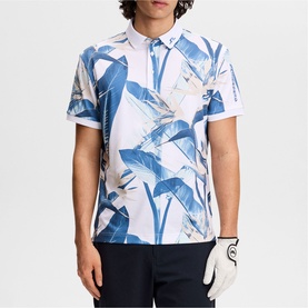 Tour Tech Logo Floral Print Polo Shirt