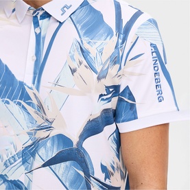 Tour Tech Logo Floral Print Polo Shirt