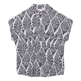 Leaf Print Resort Shirt