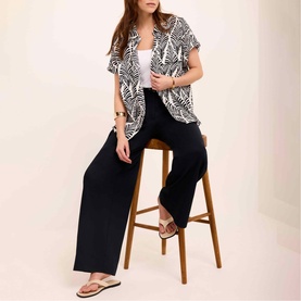 Leaf Print Resort Shirt