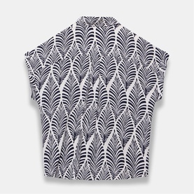 Leaf Print Resort Shirt