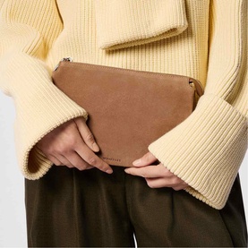 Elita Suede Pouch Clutch