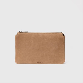 Elita Suede Pouch Clutch