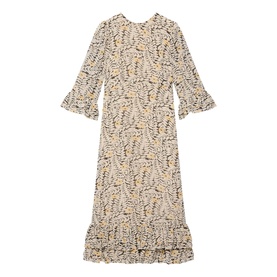 Floral Ruffle Flared Dress