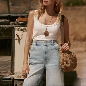 Indigo Mid Length Denim Shorts