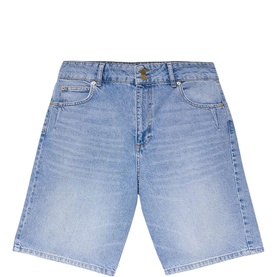 Indigo Mid Length Denim Shorts