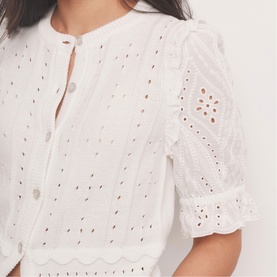 Woven Mix Knit Top
