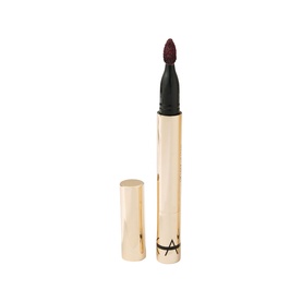 Kash Beauty Lip Lock Lip Stain in Off Record, deep berry shade, gold pen-style applicator with black tip, cap removed