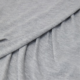 Reiss grey marl jersey fabric close-up showing soft drape and texture detail