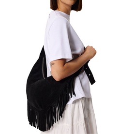 Sia Suede Fringed Crossbody Bag
