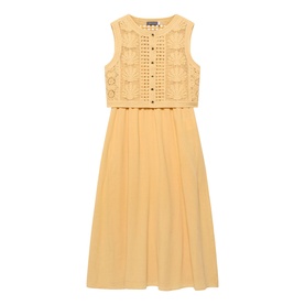 Shell Crochet Flared Dress