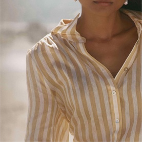 Stripe Ruffle Shirt