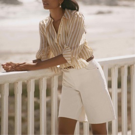 Stripe Ruffle Shirt