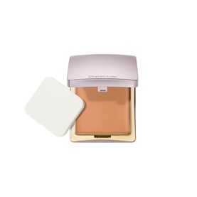 Elizabeth Arden Flawless Finish Sponge-On Cream Makeup in Gentle Beige, compact foundation open showing warm beige pan with sponge applicator