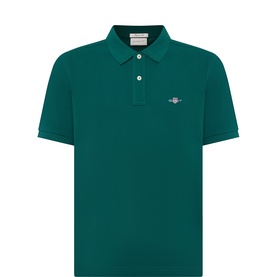 Shield Logo Pique Polo Shirt