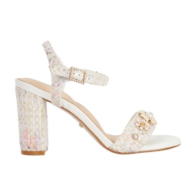 Mention Boucle Floral Block Heels
