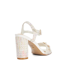 Mention Boucle Floral Block Heels