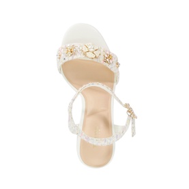 Mention Boucle Floral Block Heels