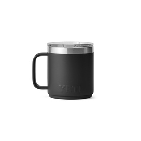 Yeti Rambler Mug 10oz in black, stainless steel insulated mug with handle and magnetic slider lid