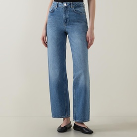 High-Rise Straight Leg Jeans