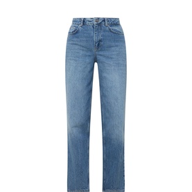 High-Rise Straight Leg Jeans