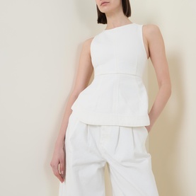 Chlo Denim Peplum Top