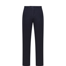 Flannel Straight Leg Formal Trousers