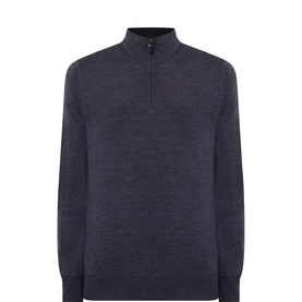Fine-Knit Half-Zip Sweater