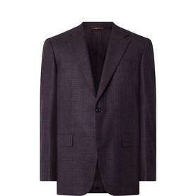 D6 Check Single-Breasted Blazer