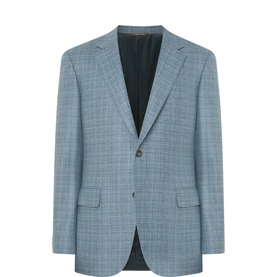 D6 Textured Single-Breasted Suit Jacket