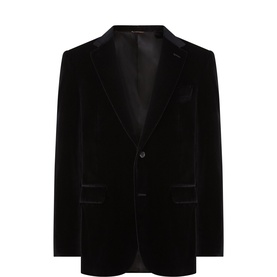D6 Velvet Single-Breasted Suit Jacket
