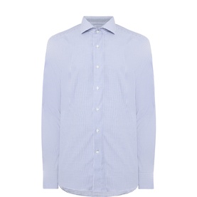 Check Print Single-Cuff Shirt