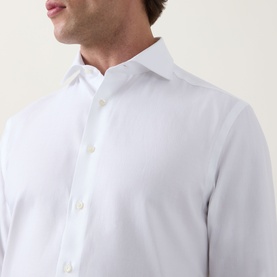 Fine Herringbone Single-Cuff Shirt