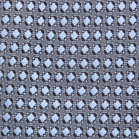 Canali Check Silk Tie in blue, featuring an all-over geometric diamond pattern on a micro houndstooth ground, 100% silk.