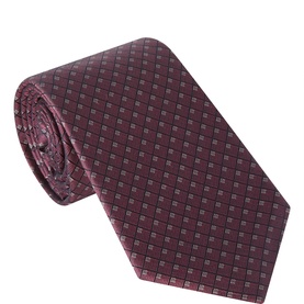 Diamond Geometric Silk Tie