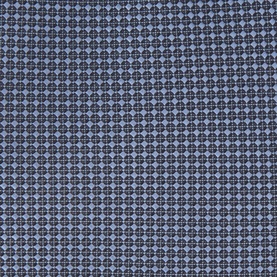 Canali Circular Geometric Silk Tie in blue, featuring an all-over geometric pattern in navy and sky tones with smooth silk finish.