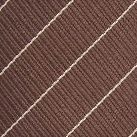 Canali Diagonal Stripe Tie in navy green, 100% silk with diagonal cream pinstripe pattern, close-up texture detail