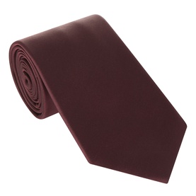 Canali Structure Silk Tie in burgundy, solid smooth silk finish with pointed tip, rolled to display wide brim construction