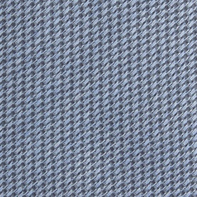 Canali silk-wool blend tie in blue-grey houndstooth pattern, close-up texture detail showing fine diagonal weave