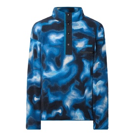 Columbia Helvetia&trade; II Printed Half Snap Fleece in Phoenix Blue abstract camo print, half snap collar, chest pocket, long sleeves