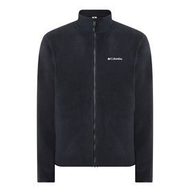Columbia Pacific Arch Logo 200 Zip Fleece Jacket in black, full-zip, stand collar, side pockets, small chest logo