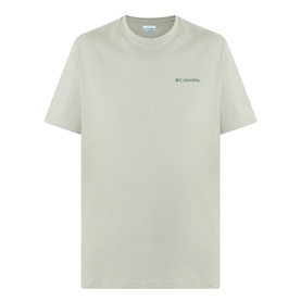 Columbia CSC Outdoor Back Graphic T-Shirt in Safari green, crew neck, short sleeves, small chest logo detail, 100% cotton