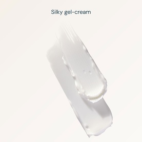 Elemis Pro-Collagen Marine Body Cream silky gel-cream texture swatch showing lightweight, translucent consistency