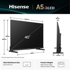40 Inch A5Q QLED Smart TV Satellite Tuner