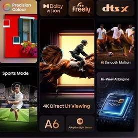 50 Inch A6Q 4K Ultra Smart TV Satellite Tuner