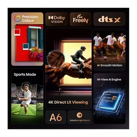 65 Inch A6Q 4K Ultra Smart TV Satellite Tuner