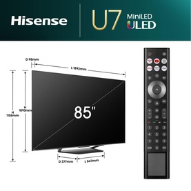85 Inch 4K Mini-LED Smart TV Black