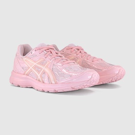 Asics trainers in Pink Salt, mesh upper with tonal overlays, chunky rubber sole, lace-up fastening