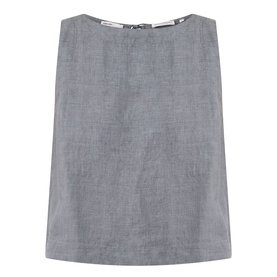 Tie-Back Linen Blouse